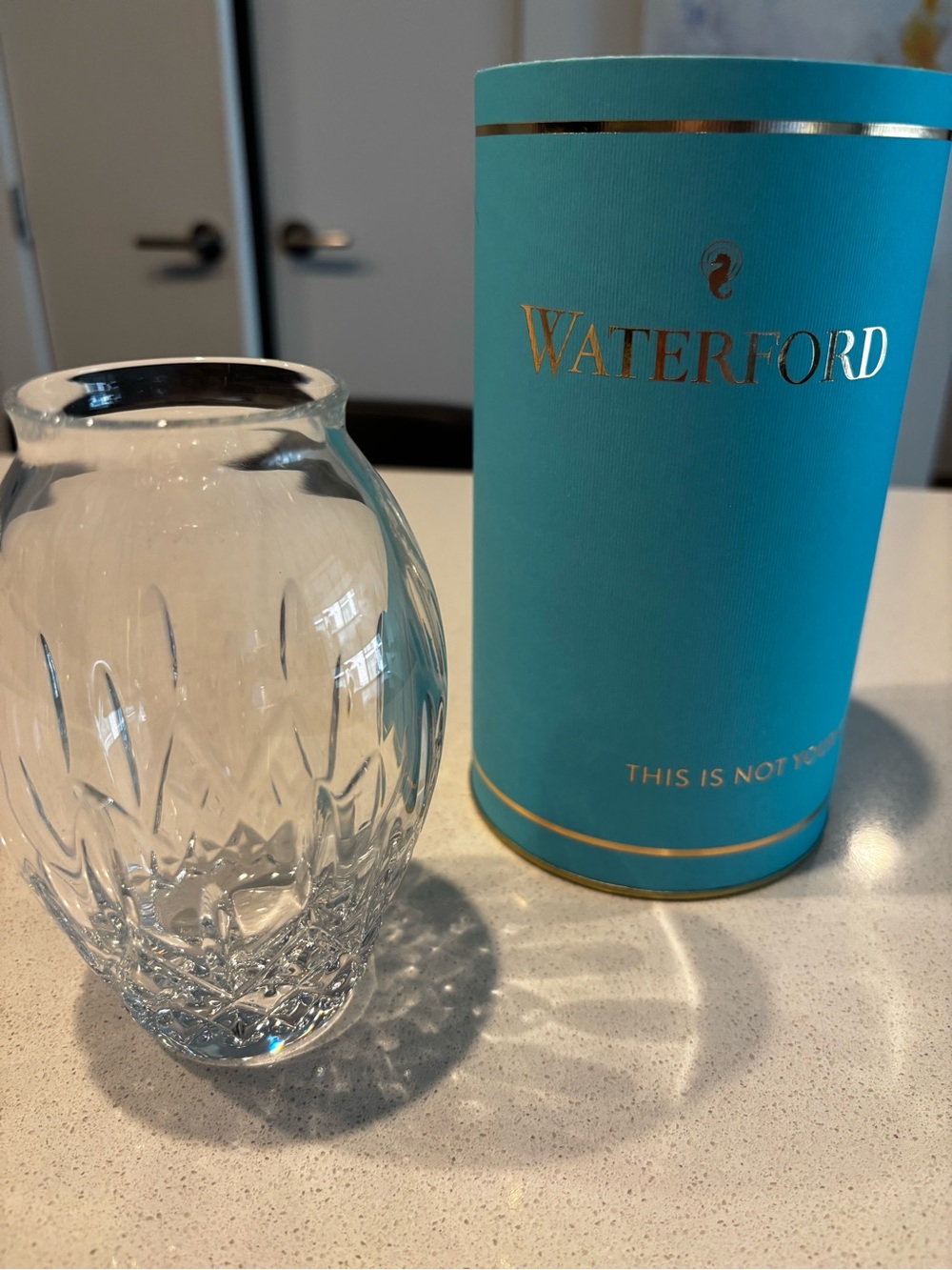 Waterford Clear Crystal Cut Vase with Classic Pattern